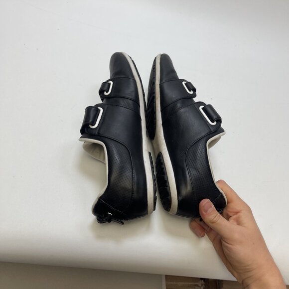 VTG Y2K 90s Lacoste Sport Black Leather Sneakers Straps Women’s Sz 9 US Retro - Picture 9 of 14